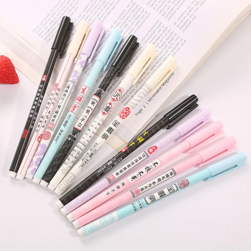 

Rare Word Gel Pen Creative Learning Stationery Calligraphy Master Ball Pen Cute Student Exam Office Signature Pen