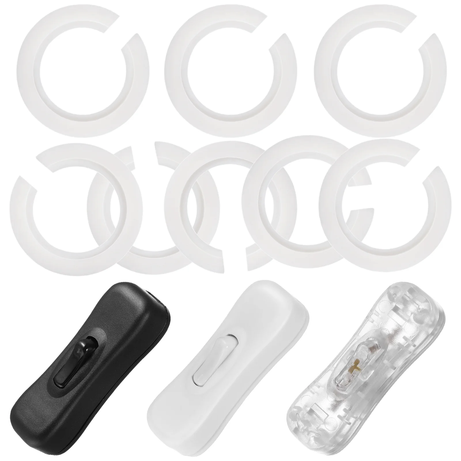 

20 Pcs Shade Ring Converter Lampshade Replace Rings Electrical Light Switches Lampholders Cap Reducer