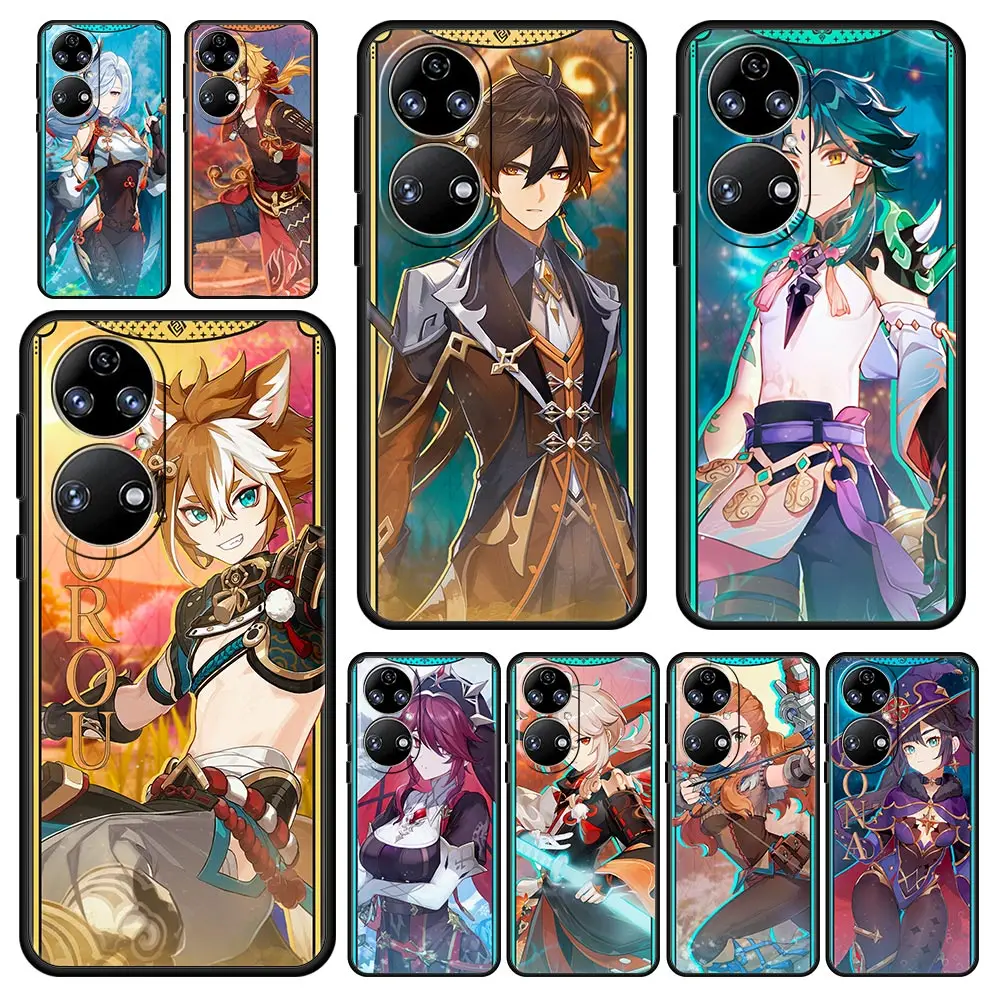 

Чехол для телефона Genshin Impact Game Gorou для Huawei P30 Lite P50 Pro P20 P40 Lite E P Smart Z 2021 Y6 Y7 Y9 2019 Y6p Y9s Y7a, чехол