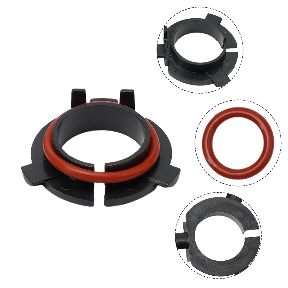 

2pcs H7 LED Headlight Bulb Adapter Holder Socket Base Retainer Plastic Black For Kia Sportage K3 K4 K5 Left Right Front