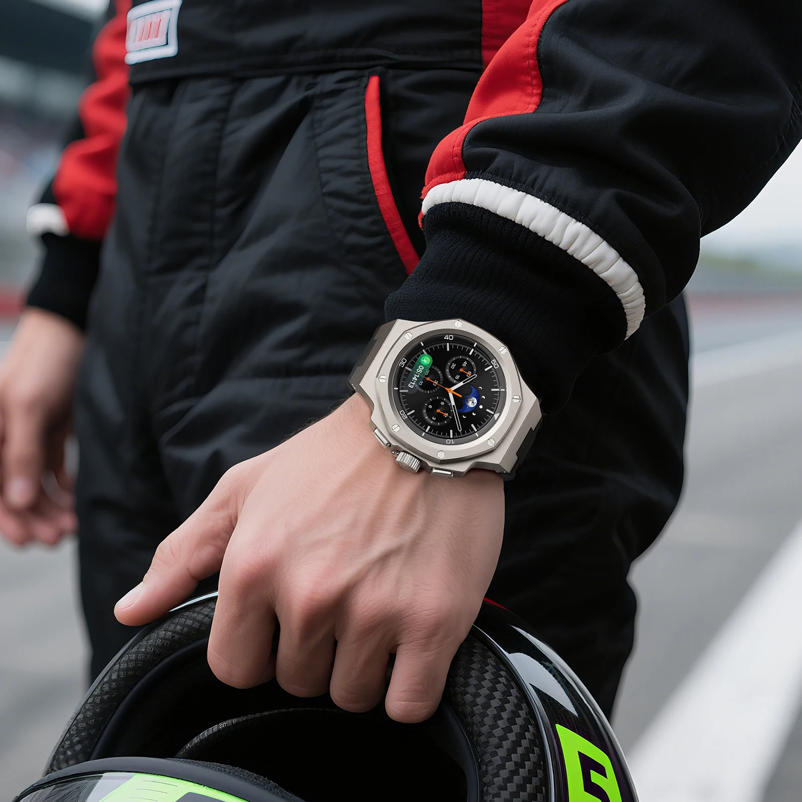 Фото Роскошный комплект модификации для Samsung Galaxy Watch 8 40, 44 мм/8 Classic, 46 мм, силиконовый ремешок + металлический чехол для Galaxy 8/8 Classic №2