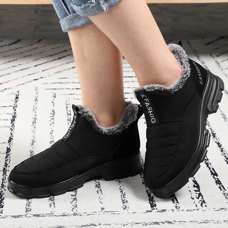 

Y2k Winter Boots Women Warm Plush Snow Boots for Women Ankle Botas Mujer No-slip Loafers Ladies Casual Comfort Flats Shoes