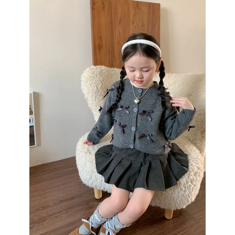 Weimu Детская одежда костюм-свитер для девочек новинка осени и зимы детский вязаный