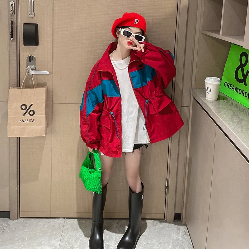 

Girls' thickened red jacket, autumn and winter windbreaker, girls' red jacket, fashion jacket, free delivery