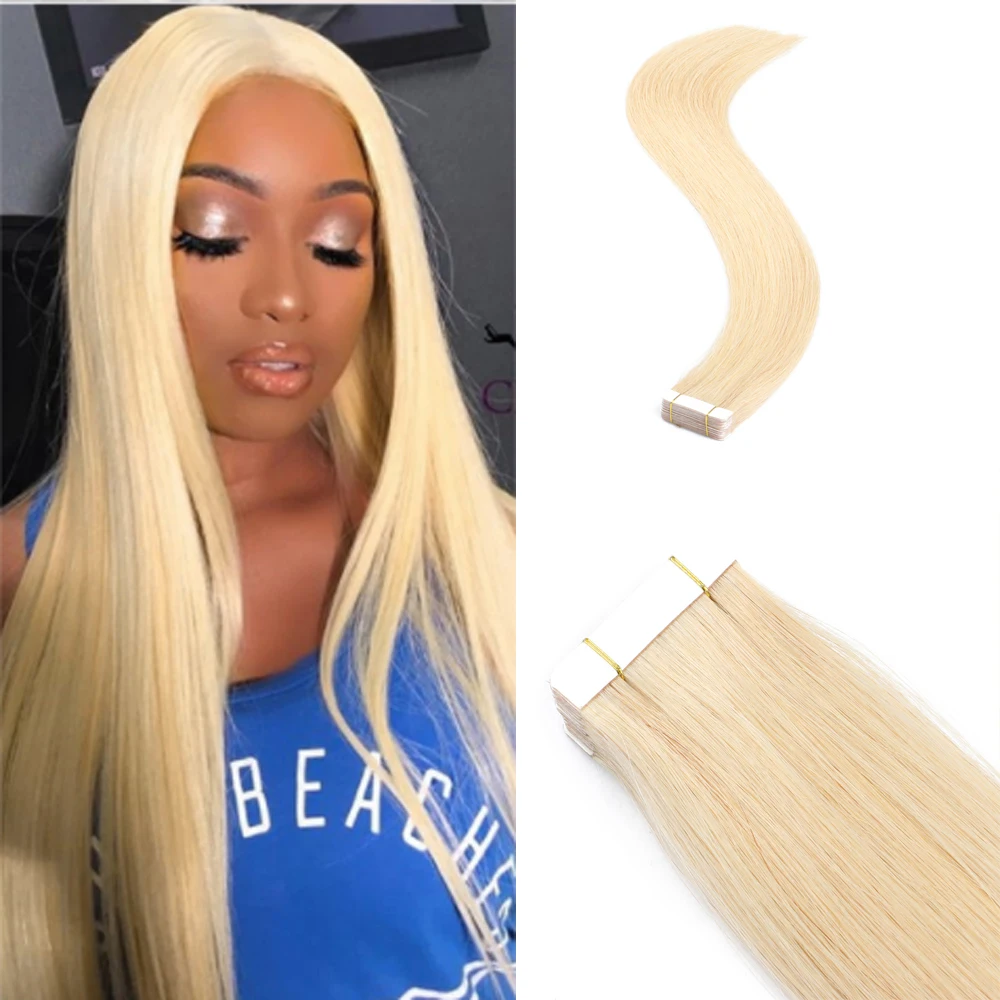 

26-дюймовые шелковистые прямые накладные человеческие волосы для черных женщин, наращивание волос, человеческие волосы, блондинка, бразильские натуральные волосы