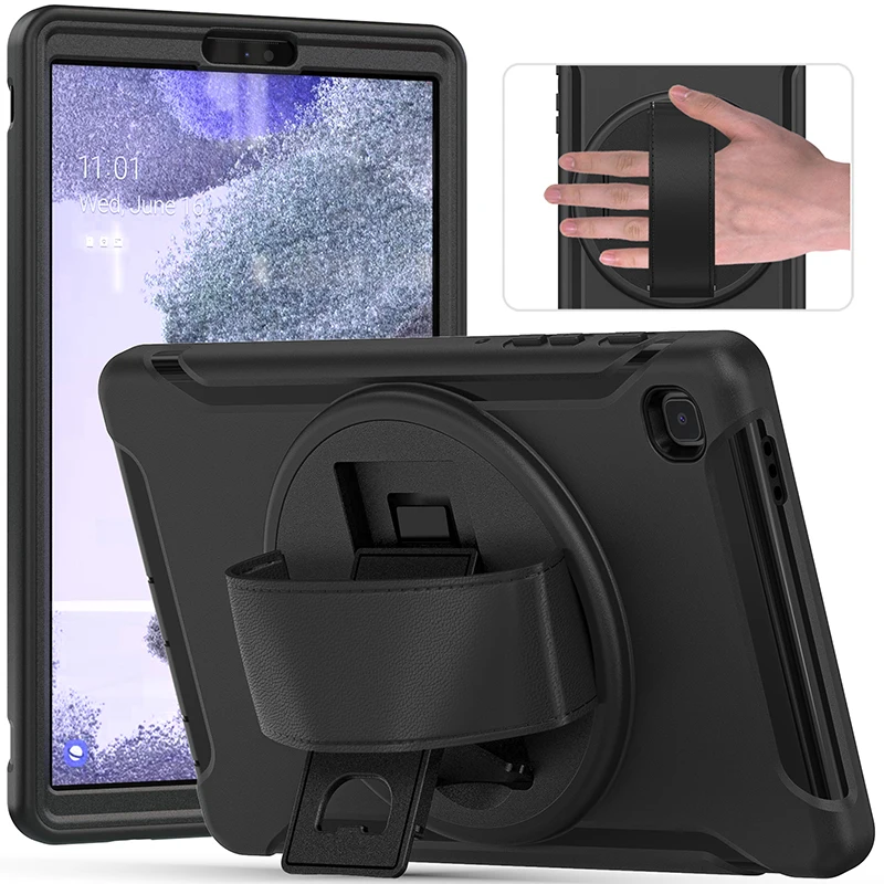 

Армированный чехол для Samsung Galaxy Tab A7 Lite 8,7 дюйма, 2021 дюйма, чехол для планшета, противоударный, безопасный для детей, с поворотом на 360 градусов,...