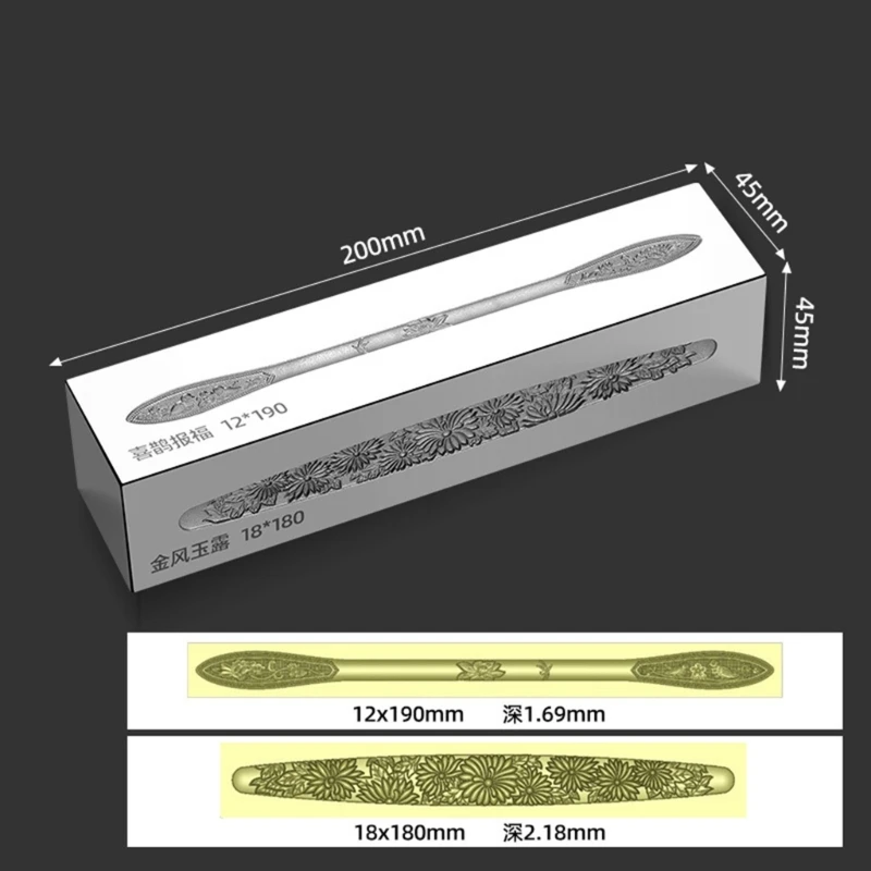 Инструмент для создания стальных канавок с узором браслета пиона и облачного