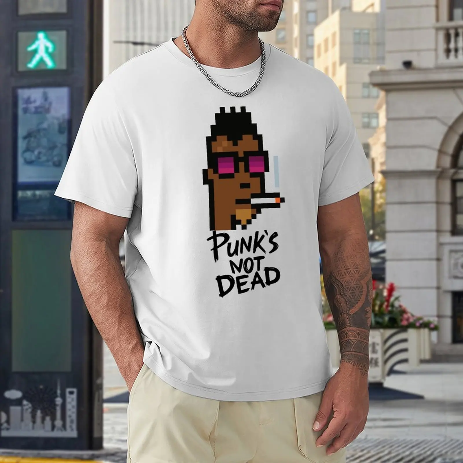 Smokey криптопукс NFT S для продажи футболка с круглым вырезом