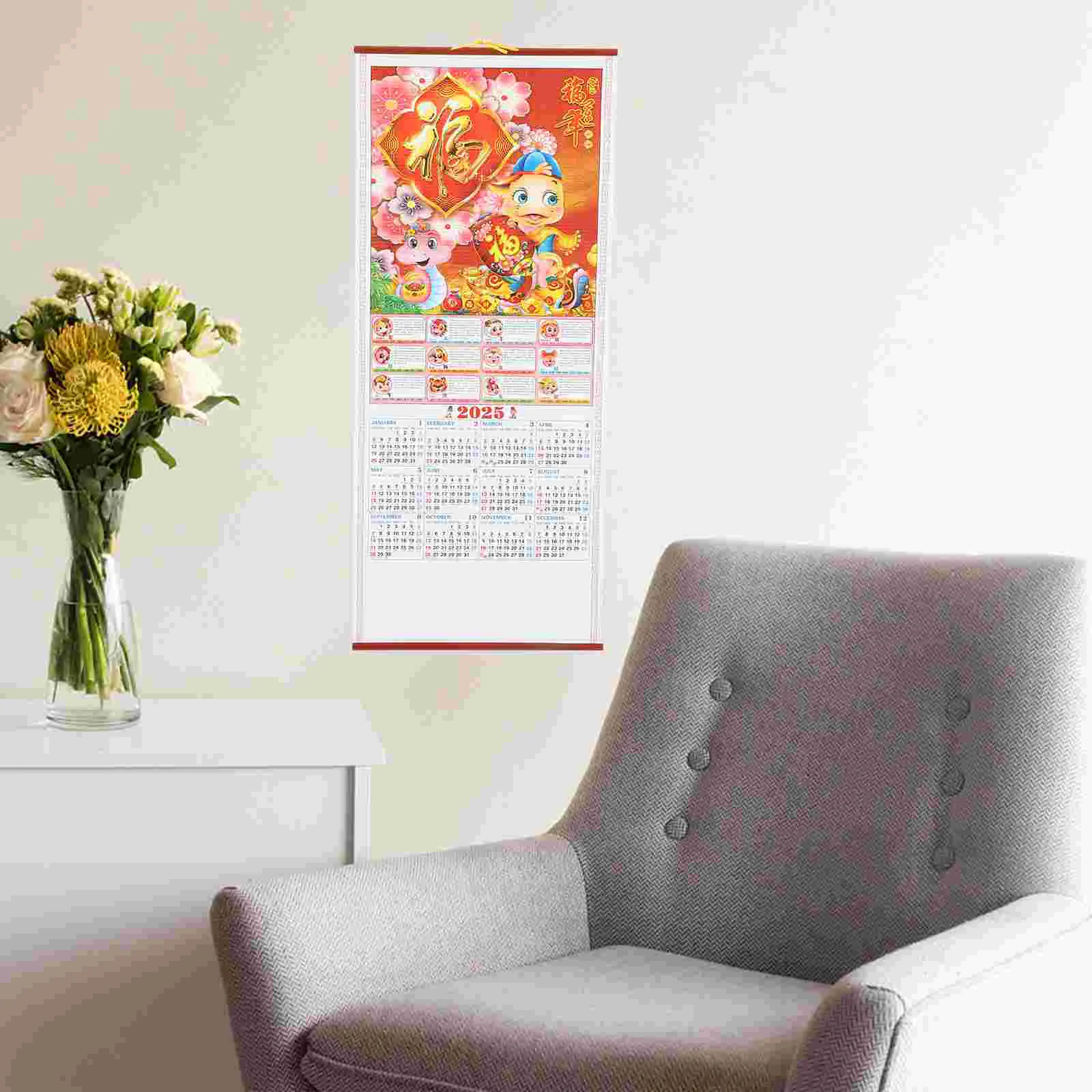 Зодиак Змеиный Год Настенный Календарь Свидание Китайского Лунного Дерева