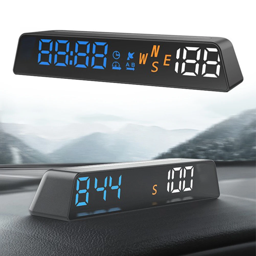 

Universal Car HUD Digital GPS Speedometer Head Up HD Display LED Overspeed Alarm Built-in High-precision GPS Module/light Sensor