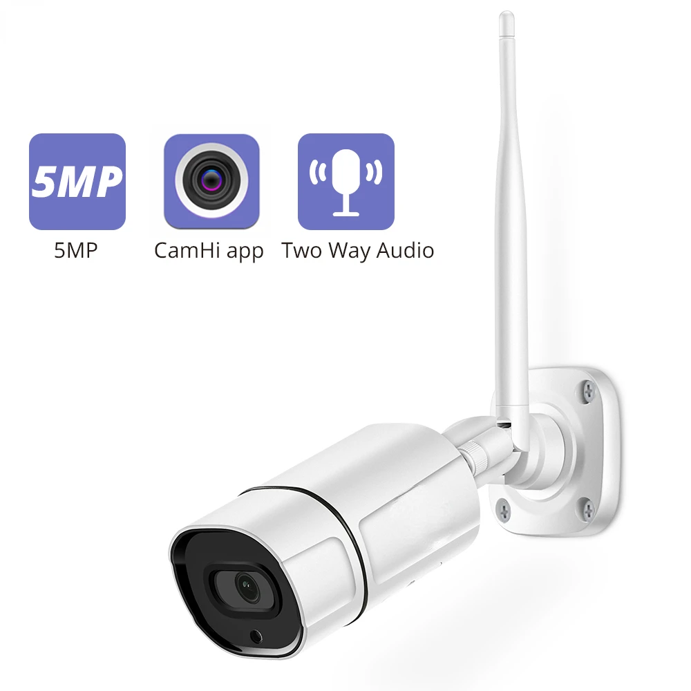 

IP-камера 5 Мп наружная беспроводная с поддержкой Wi-Fi, 1080P