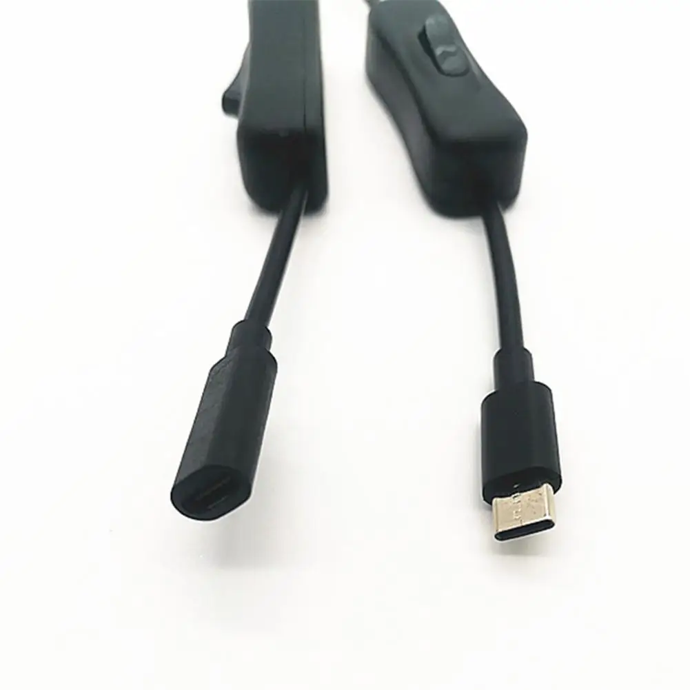 Удобный удлинительный кабель USB Type-C папа-мама с выключателем питания идеально