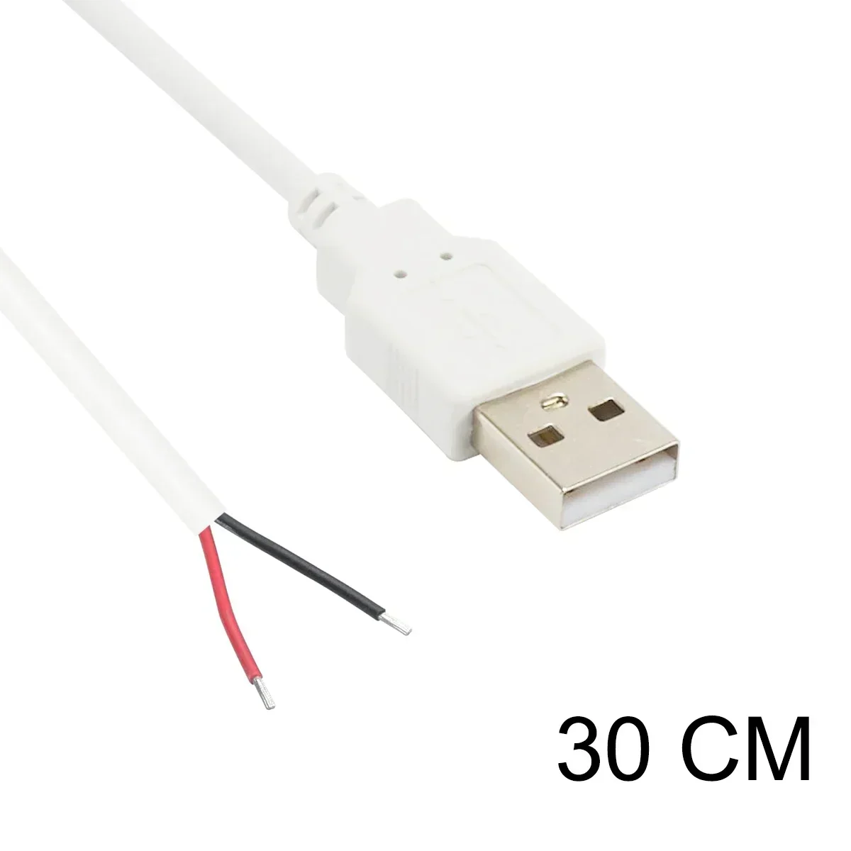 

30 см 0,98 фута, 5 В постоянного тока, USB 2,0, тип A, 2-контактный кабель, адаптер питания, зарядка для одноцветной светодиодной ленты постоянного тока, разъем «сделай сам»