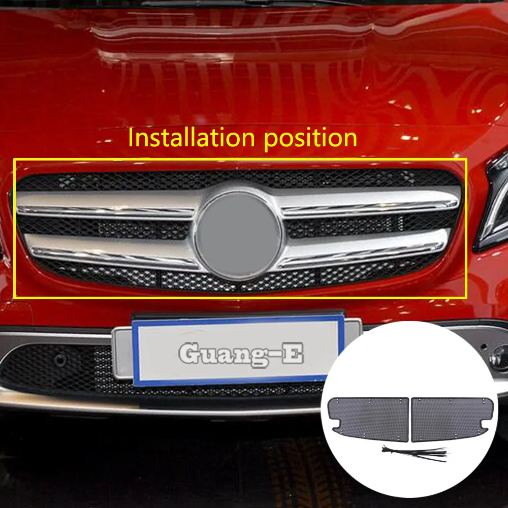 

Car Styling Grille Grill Insect Prevention Net Trim Front Defend Insects Grid For Mercedes Benz GLA 2015 2016 2017 2018 2019