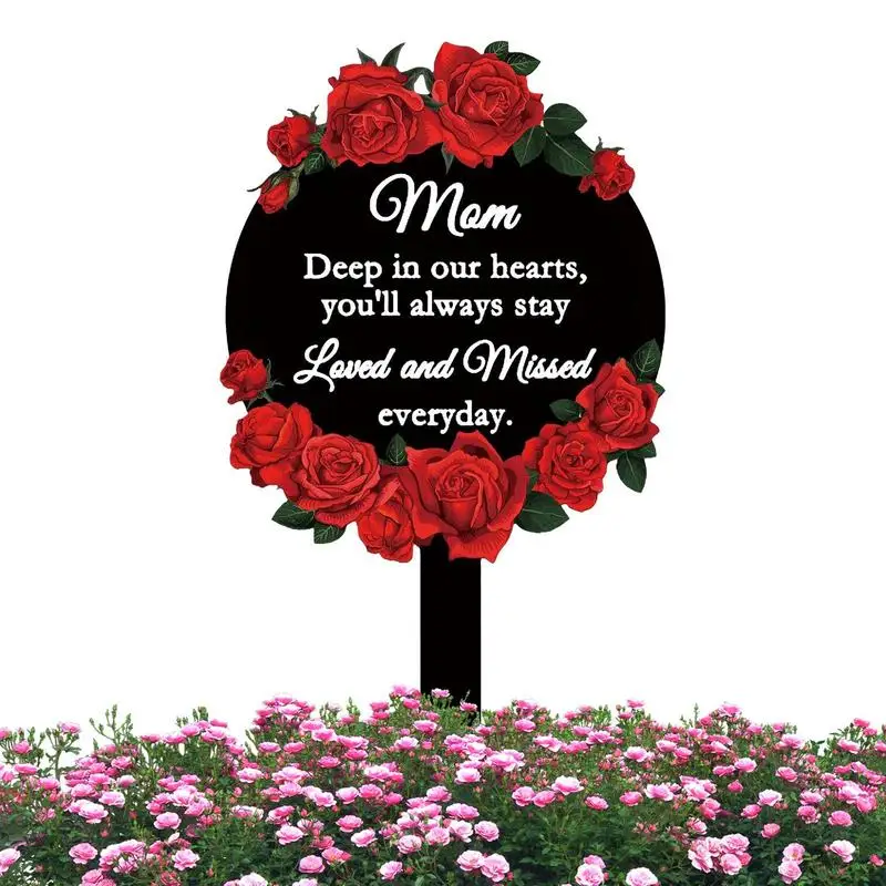 

Grave Decorations For Cemetery Heart Shape Memorial Signs Marker Sympathy Graves Outdoor Sign Memorial Signs Marker Yard Decor