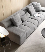 modern simple fabric sofa multi person gray living room split