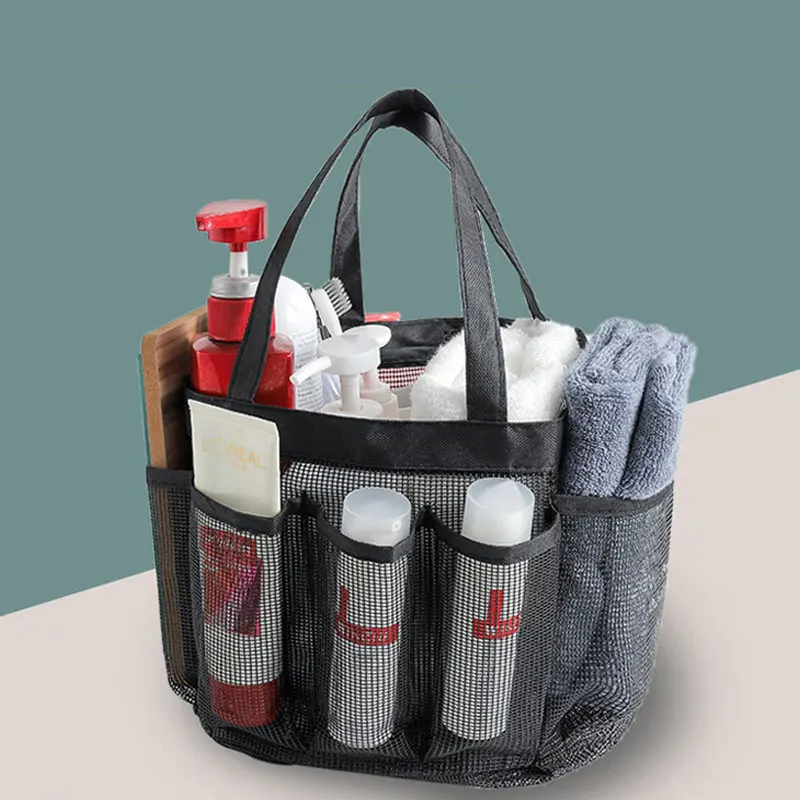 

Женская дорожная сумка для хранения, сетчатая косметичка, органайзер для туалетных принадлежностей, портативная косметичка, Прозрачная же...