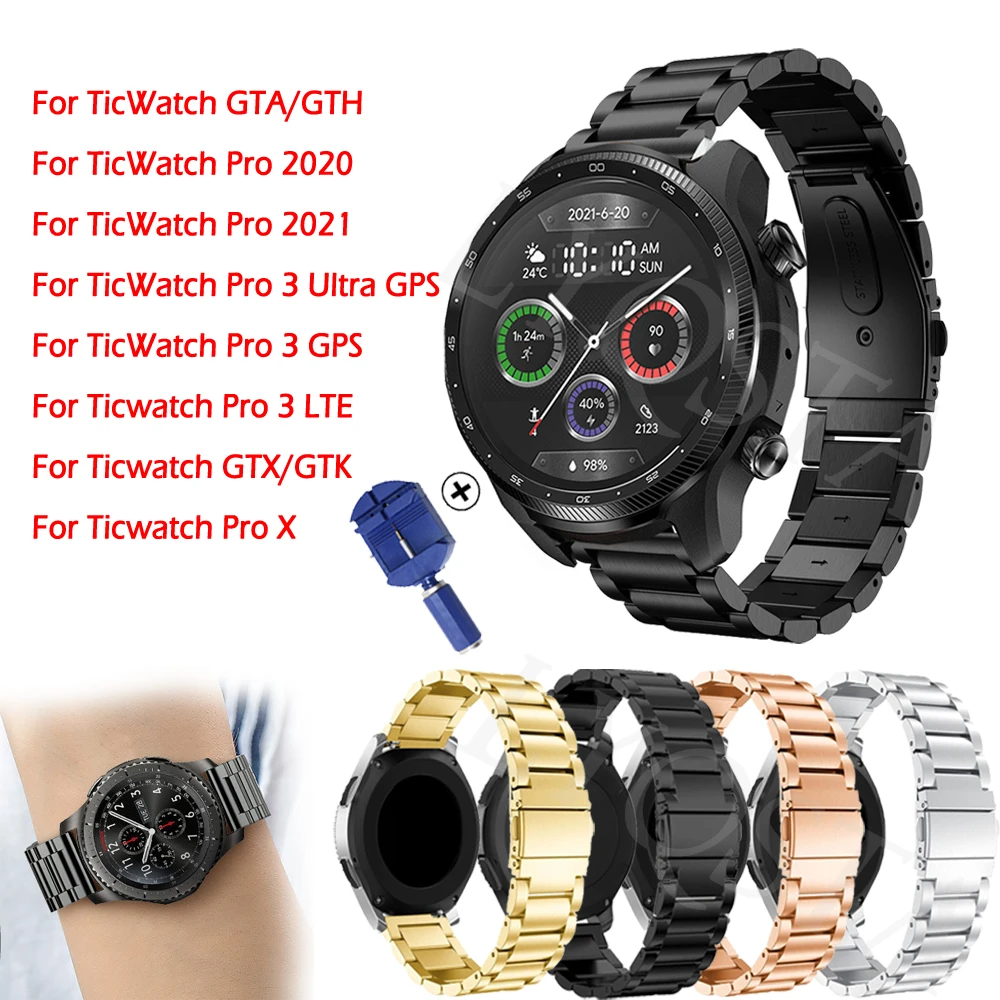 

Ремешок для смарт-часов Ticwatch Pro 3 ProX, сменный Браслет для смарт-часов Ticwatch Pro 2020/GTX/GTK/E2/S2