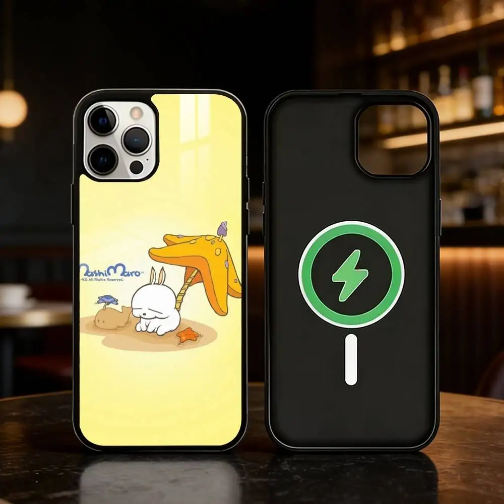 Корейский милый чехол MashiMaro для iPhone 17 16 15 14 13 12 Pro Max Plus с зеркальной беспроводной магнитной крышкой (art.: 3920dcd3e9537) - 3920dcd3e9537