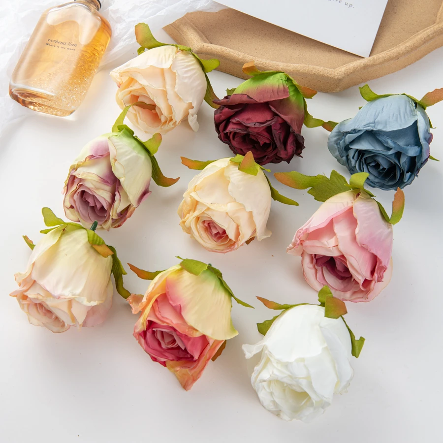 

30Pcs Silk Roses Scrapbooking Diy Wedding Candy Box Christmas Craft Wreath Outdoor Garden Hometion Decor Artificial Flowers Wall