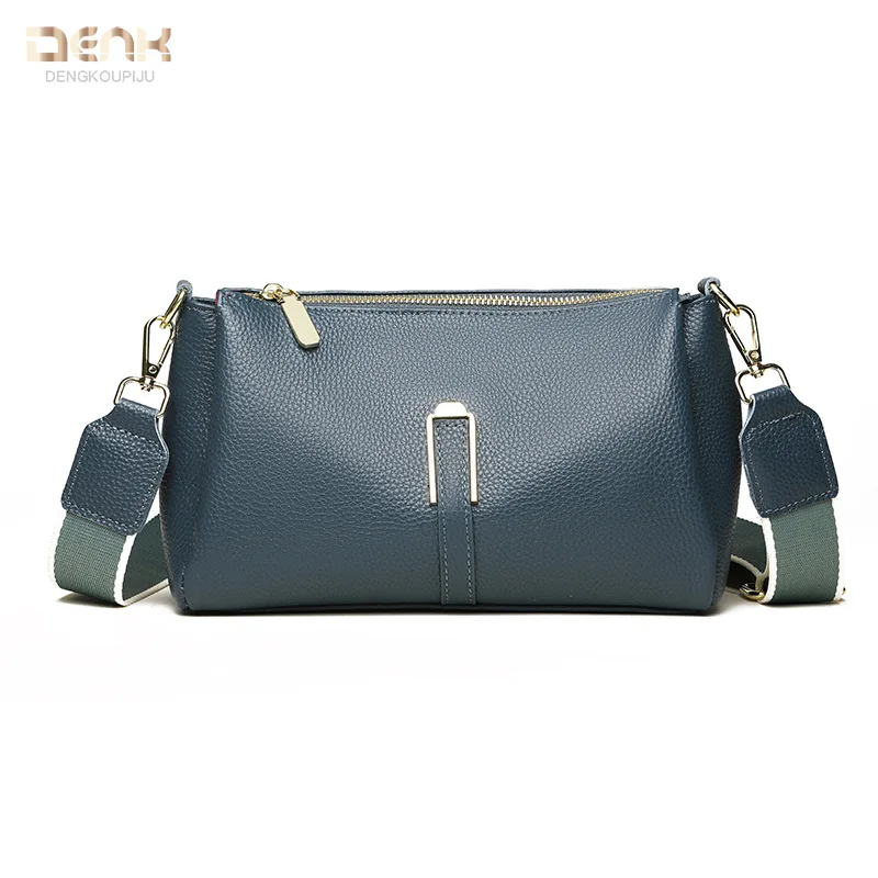 

Denk Genuine Leather Women Bag 2023 New Fashion Simple Shoulder Crossbody Bags Leather Messenger Bag Soft Momi Bag Freeshipping