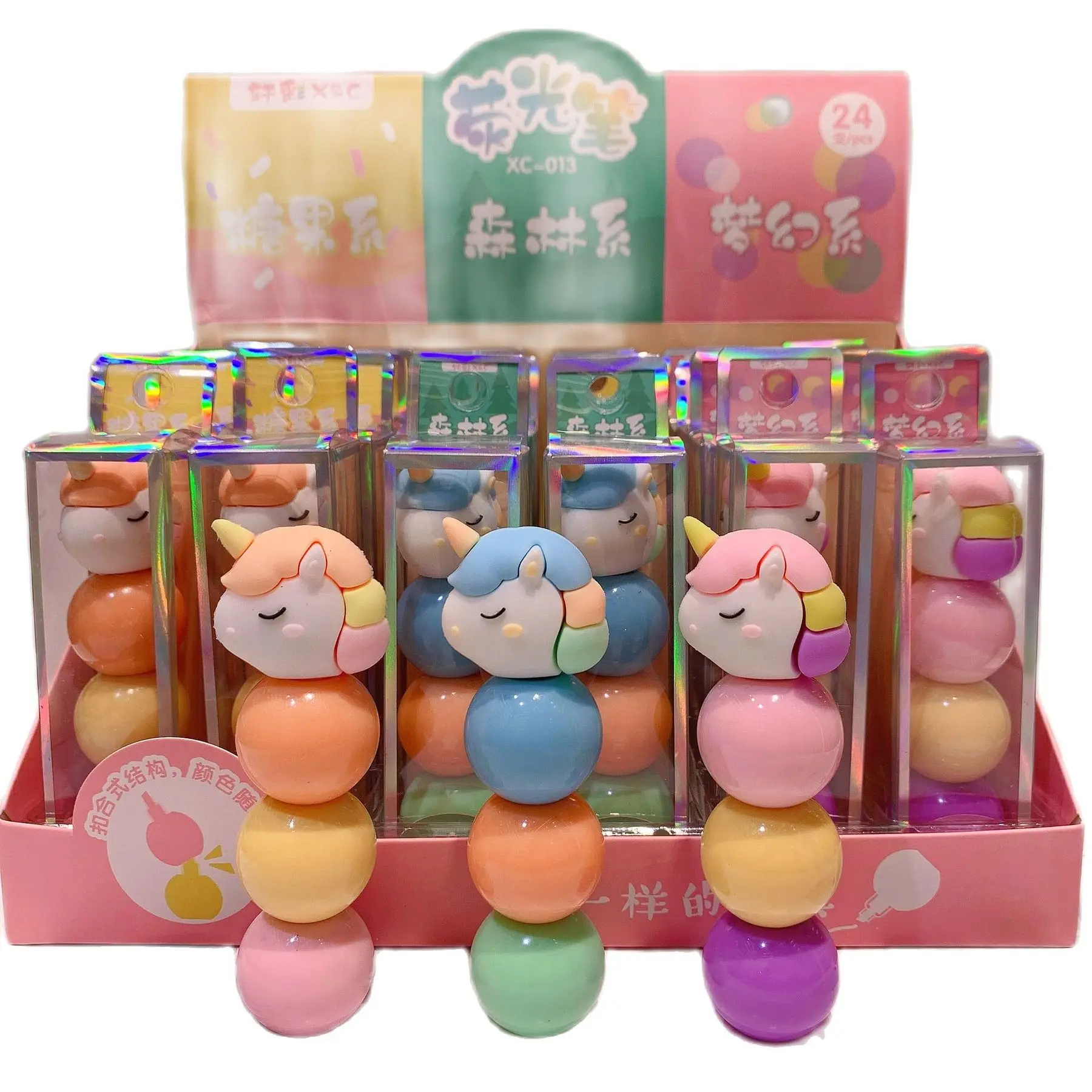 

Markers Sketching Scrapbooking Manga Art Supplies Unicorn Graffiti Skewing Marker 3color/1pen Stationery Pens Pencils Writing