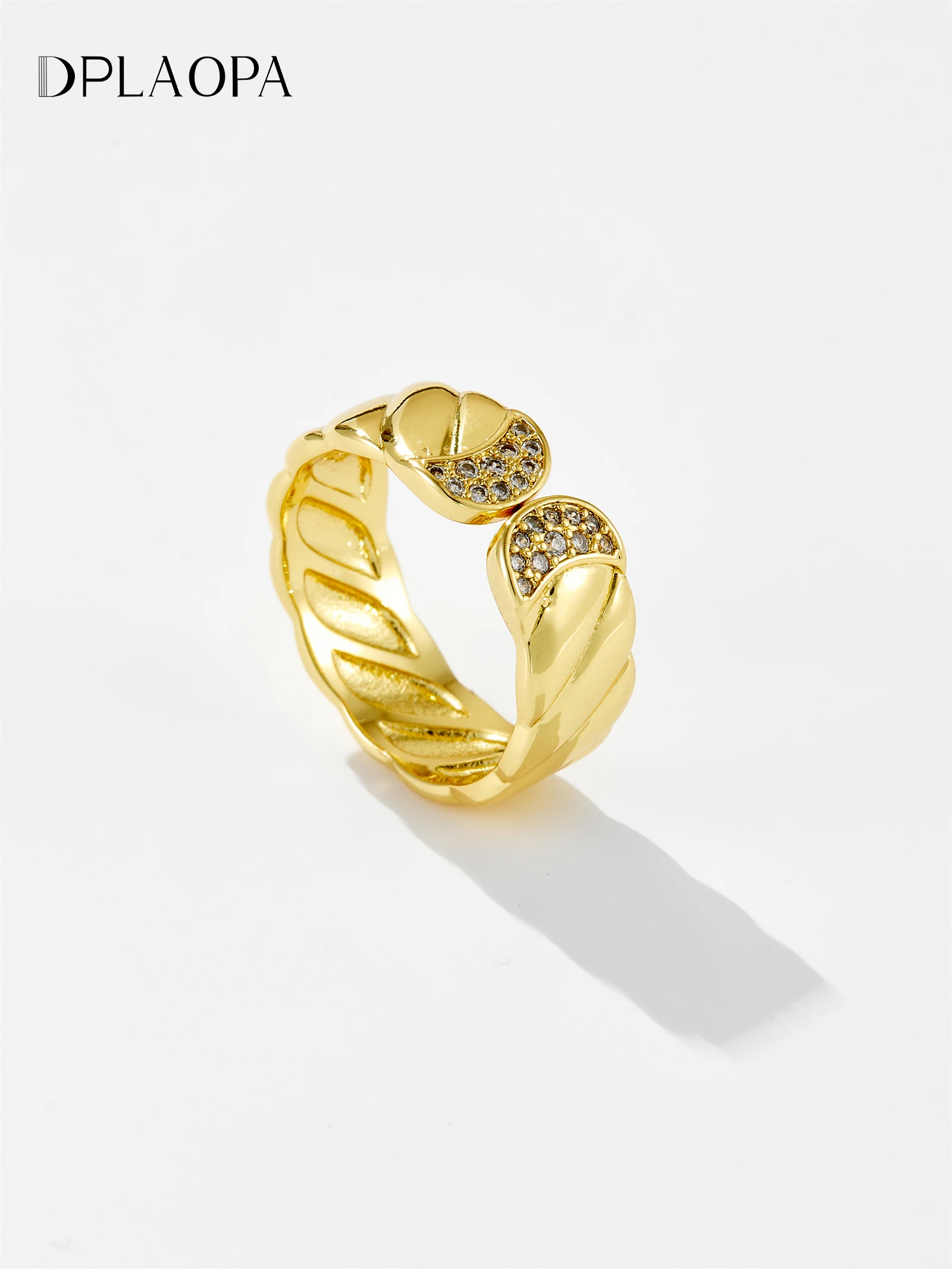 DPLAOPA 925 пробы Серебряное золотое покрытие серебряное кольцо в виде змеи с