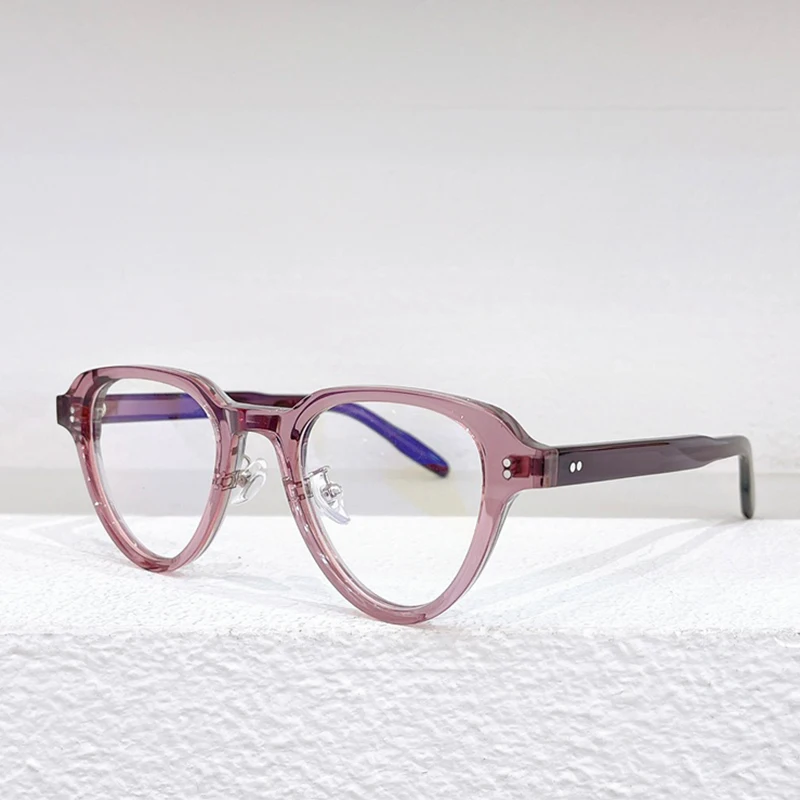 

Japanese Brand VECTOR-002 Luxury Cateye Acetate Glasses Frames Men Women Designer Classical Handmade Myopia Prescription Eyewear