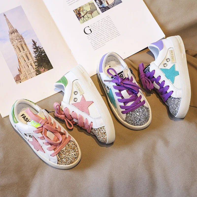 

Spring Autumn Unisex Sports Shoes Casual Shoes Boys Girls Sequin Fashion Shoes Kids Shoes Size Soft Sole Breathable Tennis Shoes