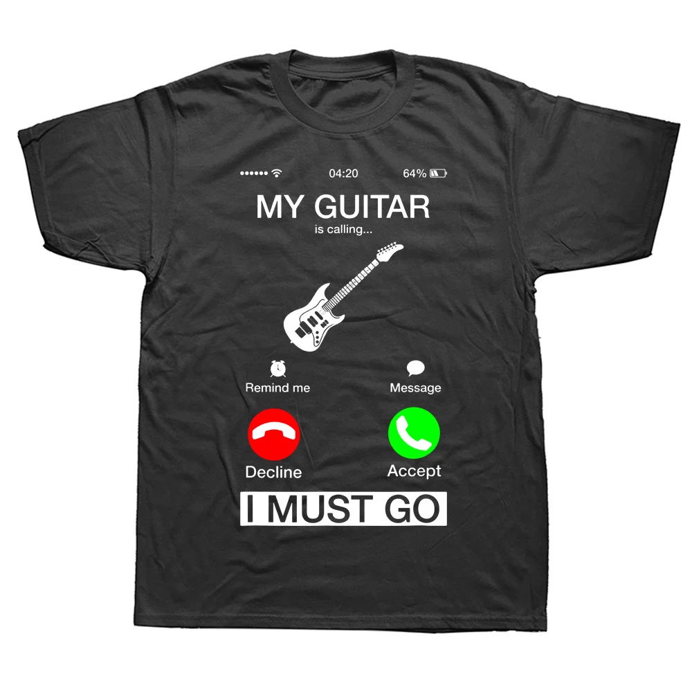 

Смешные футболки с надписью «My Guitar Is call And I Must Go» для экрана телефона