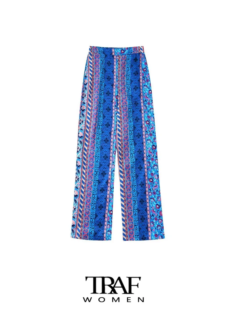 

Брюки женские с широкими штанинами, поясом на резинке и высокой талией