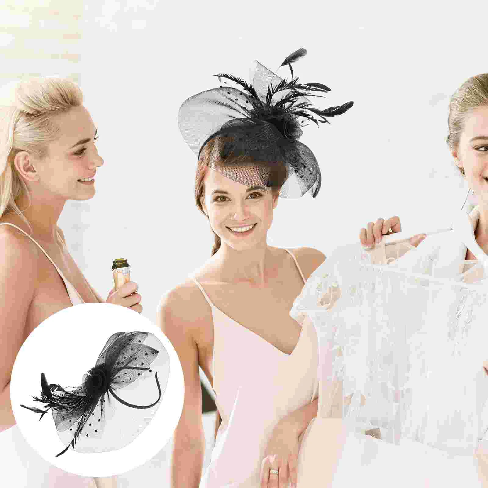 

Barrette Hat Tea Party Women Fascinator Vintage Hats Clip Women's Fascinators