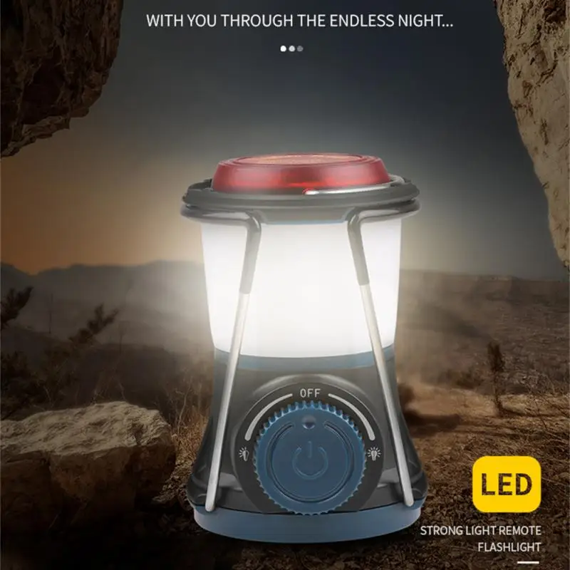 

Outdoor Camping Light Carry Lamp 8 LED White + 8LED Red 360° Lighting USB Charging 5V 1A Output Emergency Power Camp Lighting