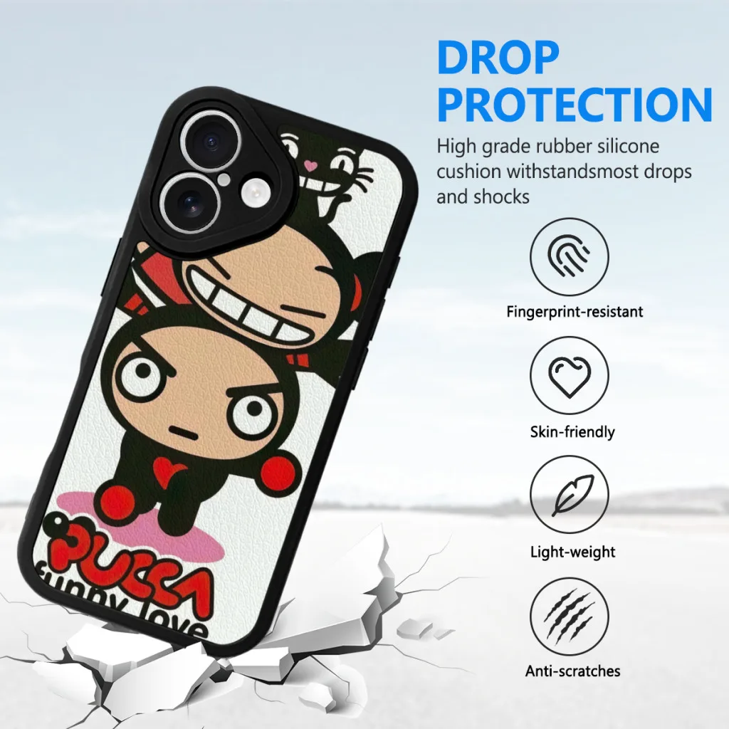 Чехол для телефона iPhone 16 Pro Max силиконовый чехол с рисунком P-Pucca Garu