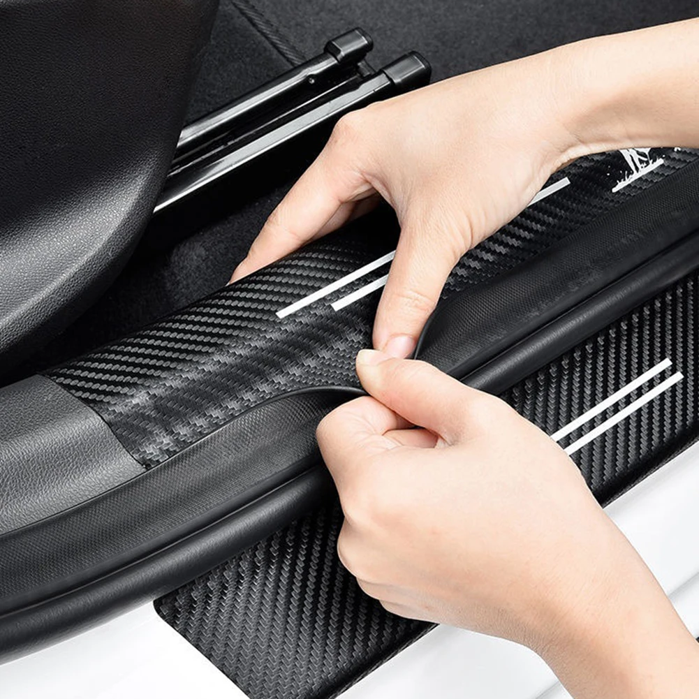 

4pcs Car Styling Decals Threshold Pedal Decoration Threshold Pedal Trim Anti Scratch Door Sill Sticker Anti Slip for Front Rear