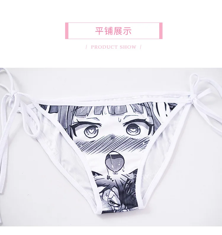 Sexy Lingerie Panties Two-dimensional Japanese animation tie Underpant Hollow Out Underwear Fashion Briefs
