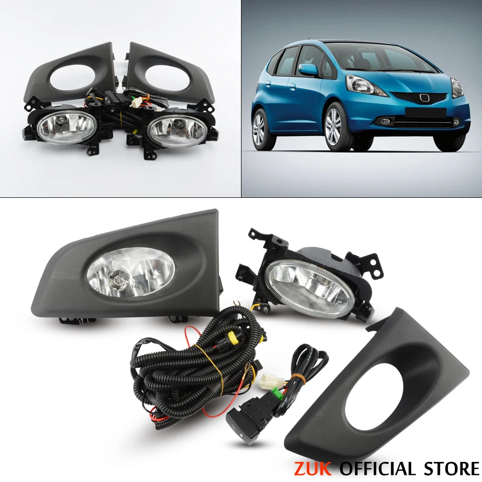 Передний противотуманный светильник ZUK, обновленный комплект для HONDA JAZZ FIT 2009 2010 2011 GE6 GE8, Additonal противотуманный светильник, Набор противотуманных фар