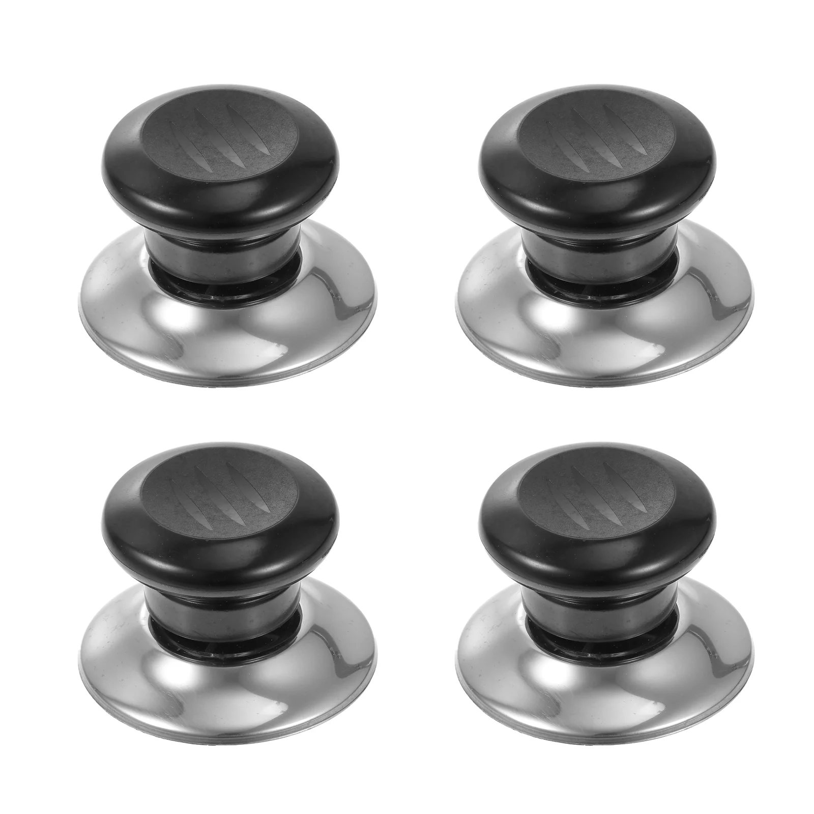 

4Pcs Universal Pan Lid Handle Covers Kitchen Cookware Replacements (Black)