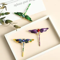 cartoon simple insect dragonfly shape brooch electroplating process personality all match brooch batch send to friends gifts