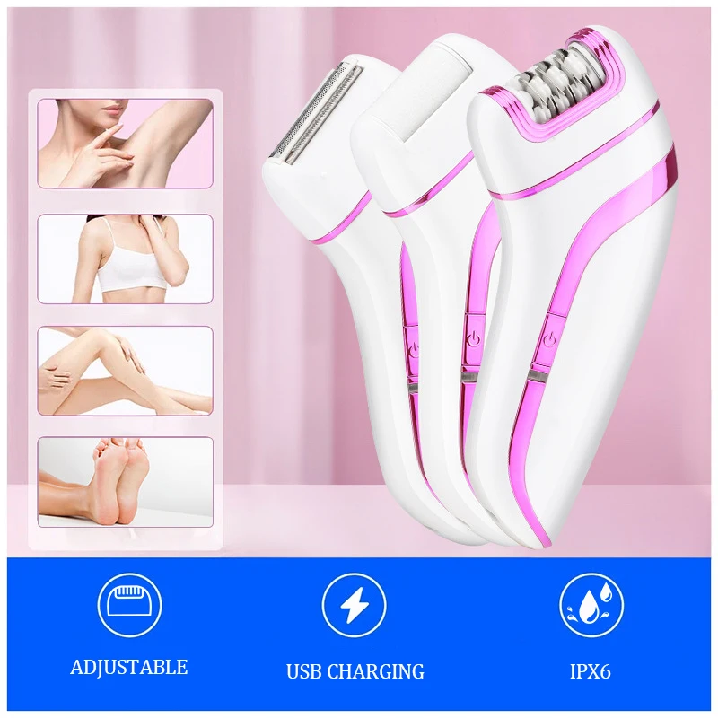 Эпилятор женский Электрический эпилятор для удаления волос на лице теле ногах в