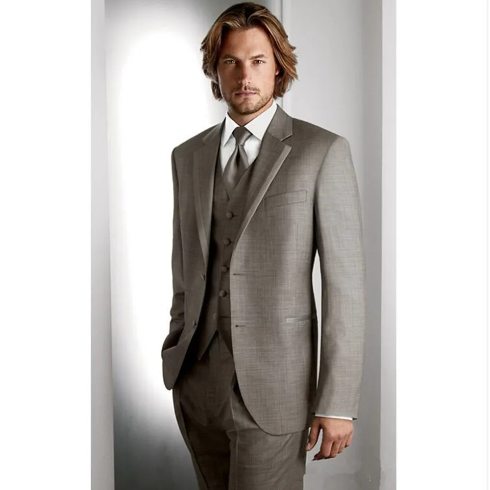 

Индивидуальный (пиджак + жилет + брюки) Мужской костюм деловой Повседневный высококачественный комплект для Жениха Лучший человек