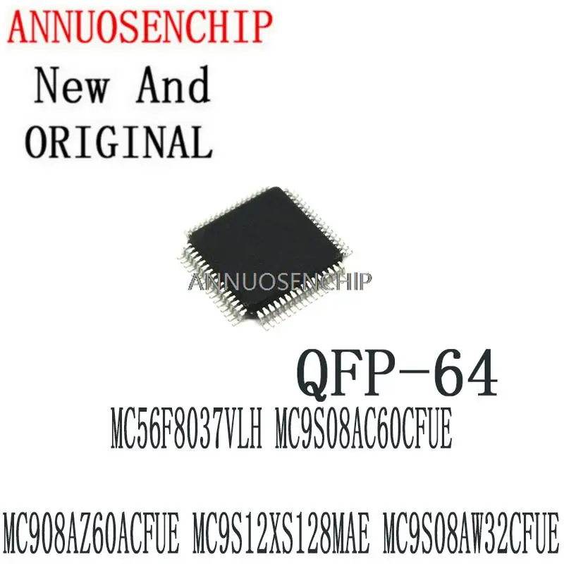 1 шт., новинка 100%, оригинал, модель MC9S08AC60 QFP-64 IC MC56F8037VLH MC9S08AC60CFUE mc908az60acwas MC9S12XS128MAE MC9S08AW32CFUE
