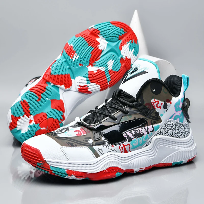 

2022 мужские баскетбольные кроссовки для мужчин и женщин, амортизирующие носимые спортивные ботинки, тренировочные атлетические баскетболь...