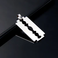 xhn 10pcslot stainless steel blade pendant for making necklace for women man charm diy jewelry accessories wholesale dz 3013