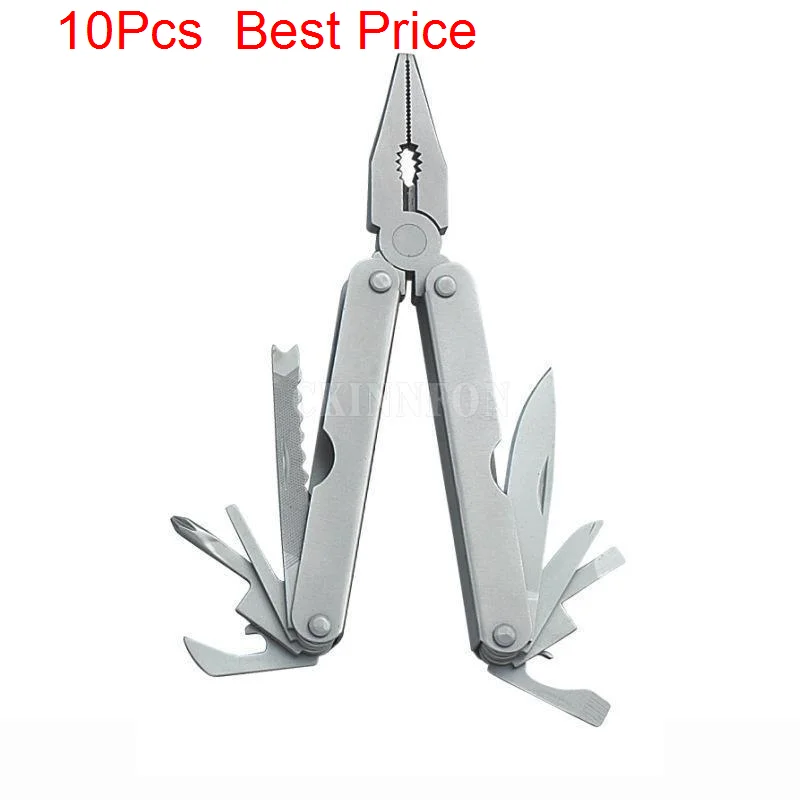 

10Pcs/lot Multifunction Pliers Portable Pocket Stainless Steel Multitool Pliers Camping Outdoor Hiking Folding Home Tools Set