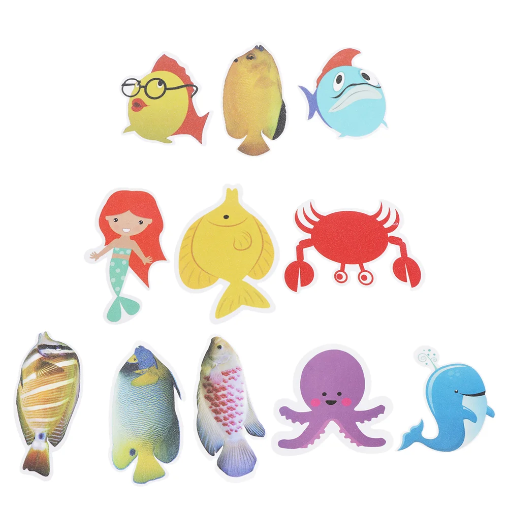 

11pcs Ocean Sticker Bath Sticker Pool Tile Adhesive Bathroom Decals Anti-slip Stickers