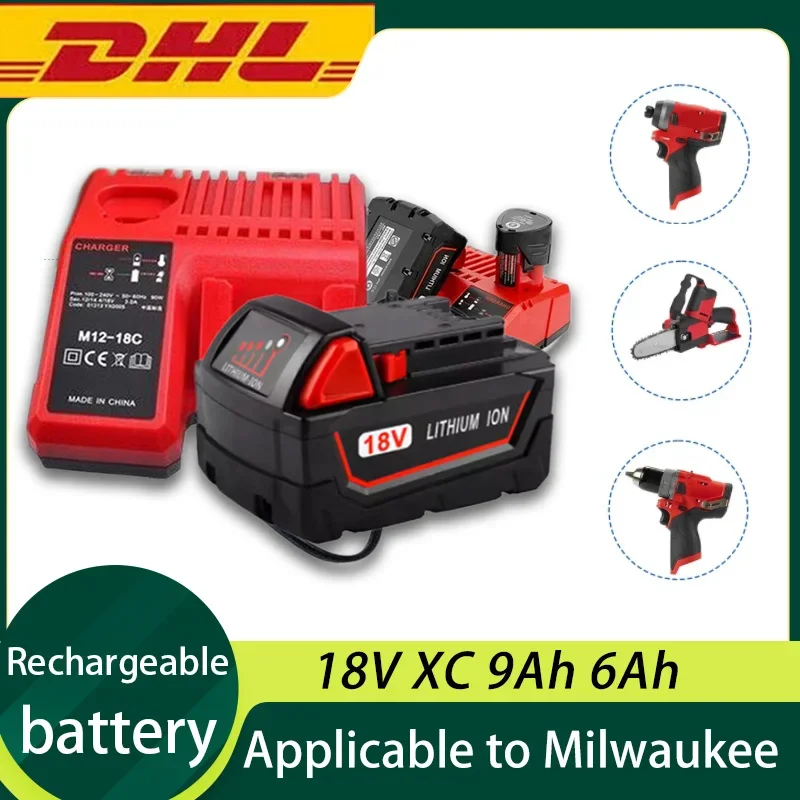 Зарядное устройство для Milwaukee M18 M18B6 18V XC 9Ah 6Ah li-ion