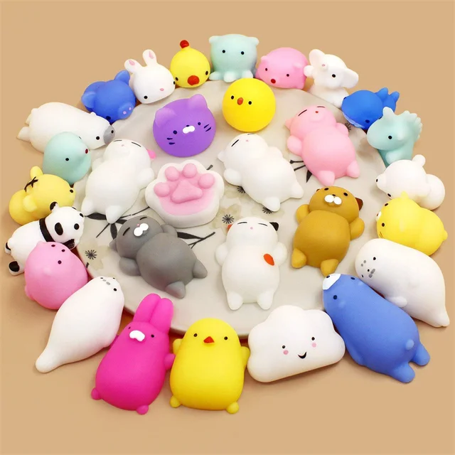 50-5PCS Mochi Squishies Kawaii Anima Squishy Toys For Kids Antistress Ball Squeeze Party Favors Stress Relief Toys For Birthday 2