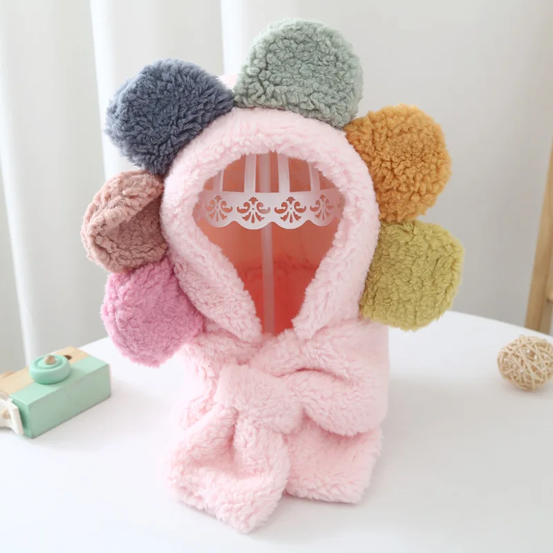 шапка с ушками ушами для девочки детская Детская плюшевая на возраст 1-5 лет | Мать