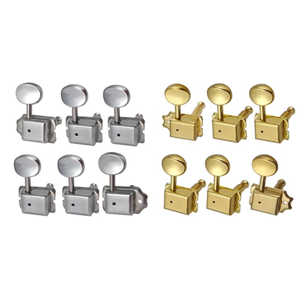 

Набор из 6 гитар с левой и правой настройкой, гитары Peg 6-Колки для струн ручки, Струнные инструменты, запасные части, аксессуары, золото